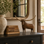 🐂✨ Vintage Longhorn Bull Sculpture 🤠🏡