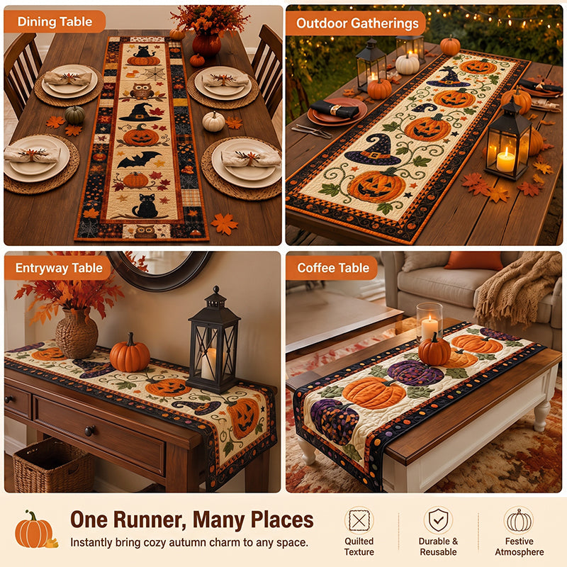 🔥 LAST DAY 50% OFF -🎃 Halloween Quilted Table Runner✨