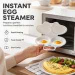 ⏰Last day Promotion 🔥-💞50K+ SOLD! Microwave Egg Poacher – Dual‐cavity, non‐stick & easy clean. Healthier than frying